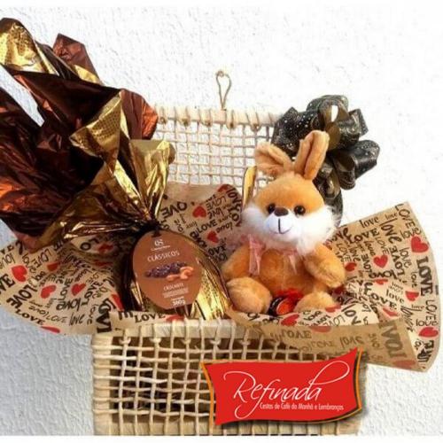 Cesta de Pascoa Baú e Coelhinho